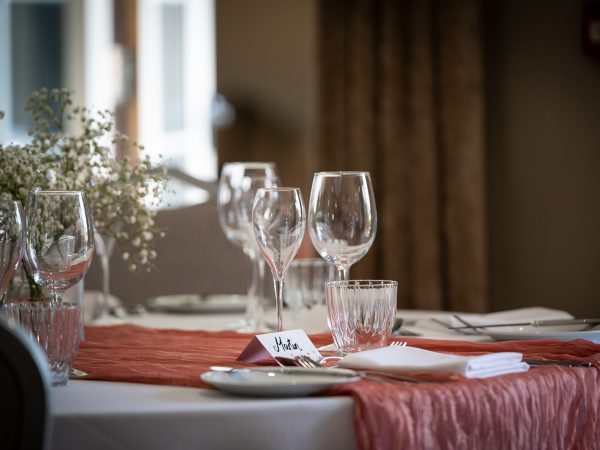 Adam and Abbey’s wedding at Tottington Manor – table place setting