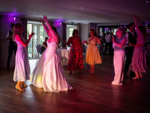 Adam and Abbey’s wedding at Tottington Manor – dance floor in full swing