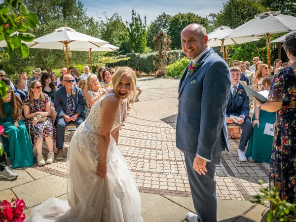 Holly and Andy’s wedding at Field Place – the ceremony in the garden