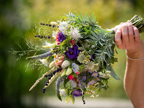 Holly and Andy’s wedding at Field Place – the bridal bouquet